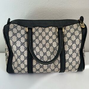 Gucci Black and Cream Satchel